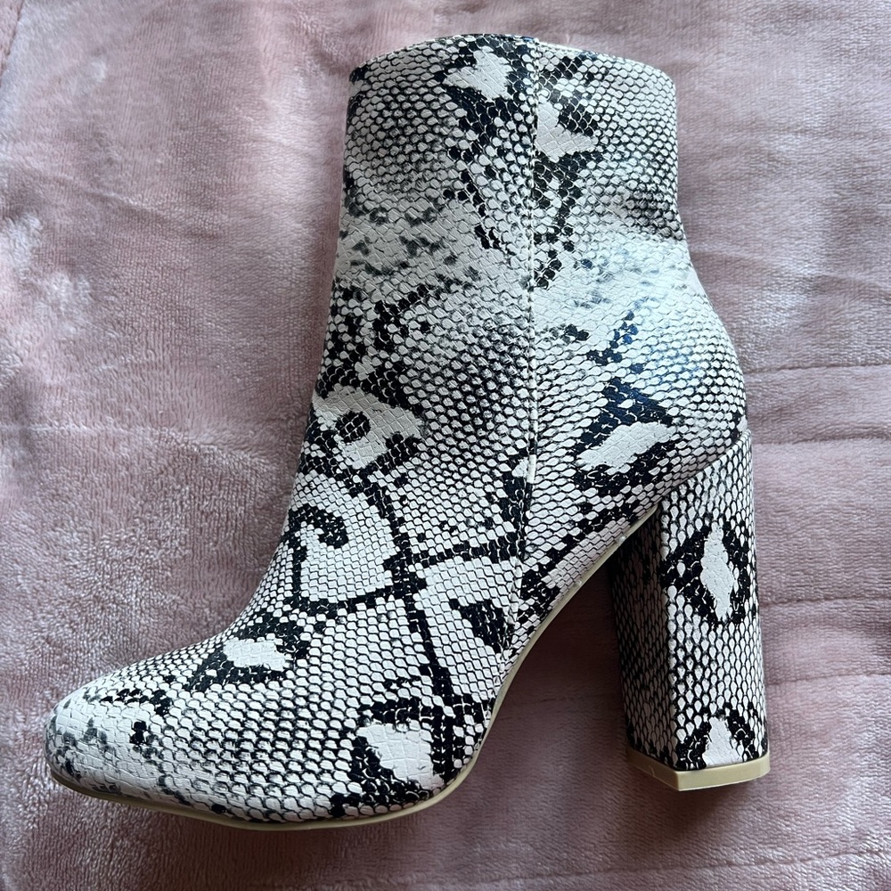 Snake Print Boots